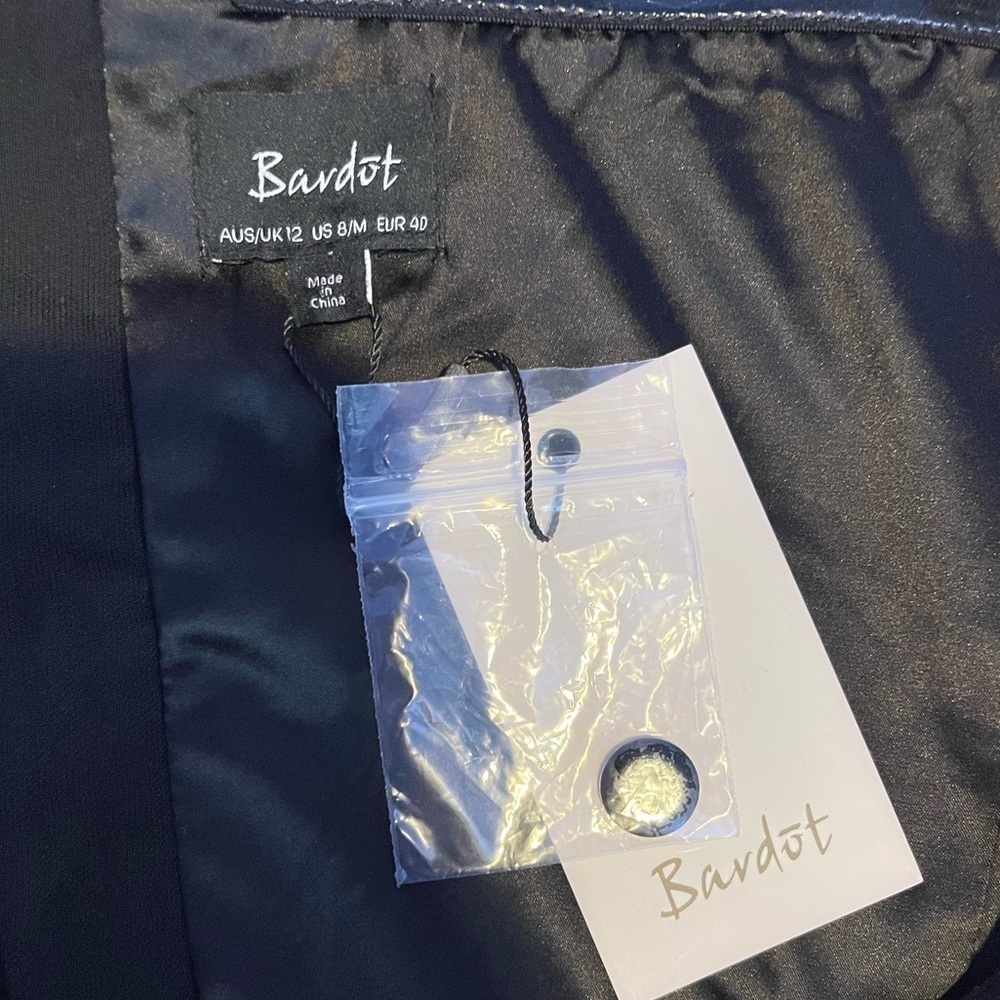 NWT Bardot Solange‎ Dress in Black Size 8 - Picture 7 of 8